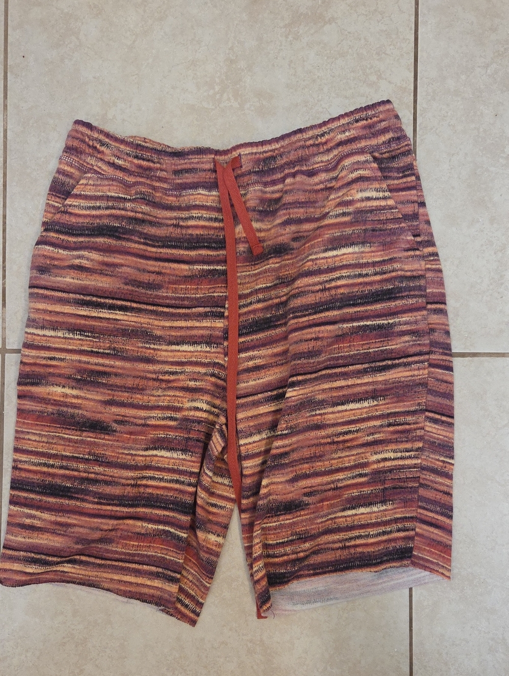 LuLaRoe Multicolor Striped Women's Shorts - Purple, Pink, And , Cream